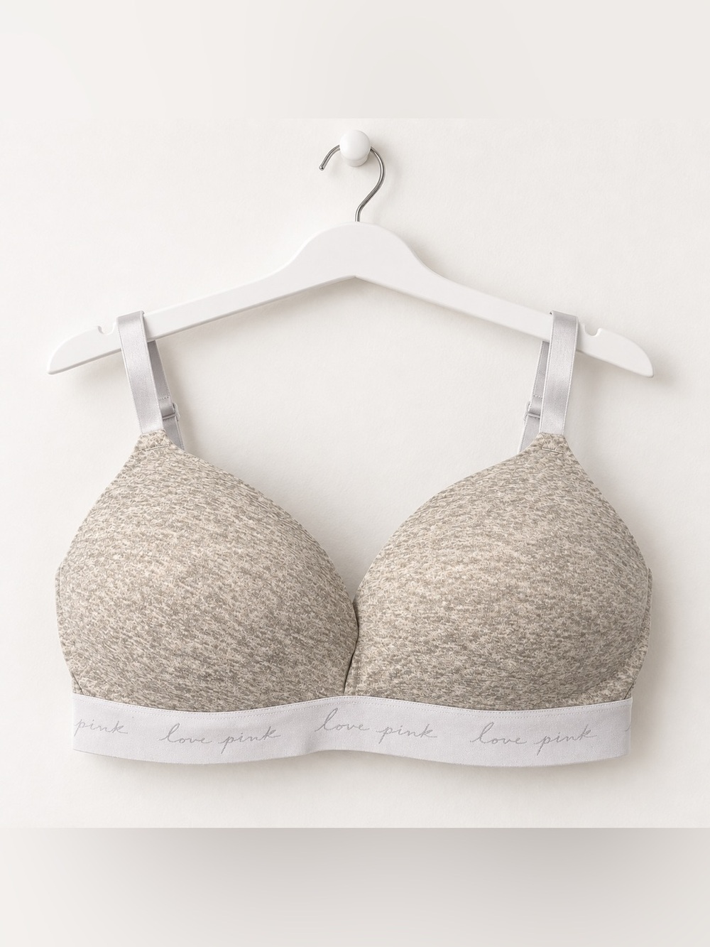 PINK Victoria's Secret Comfort Wireless Bra in Heather Taupe 38D. Never worn!